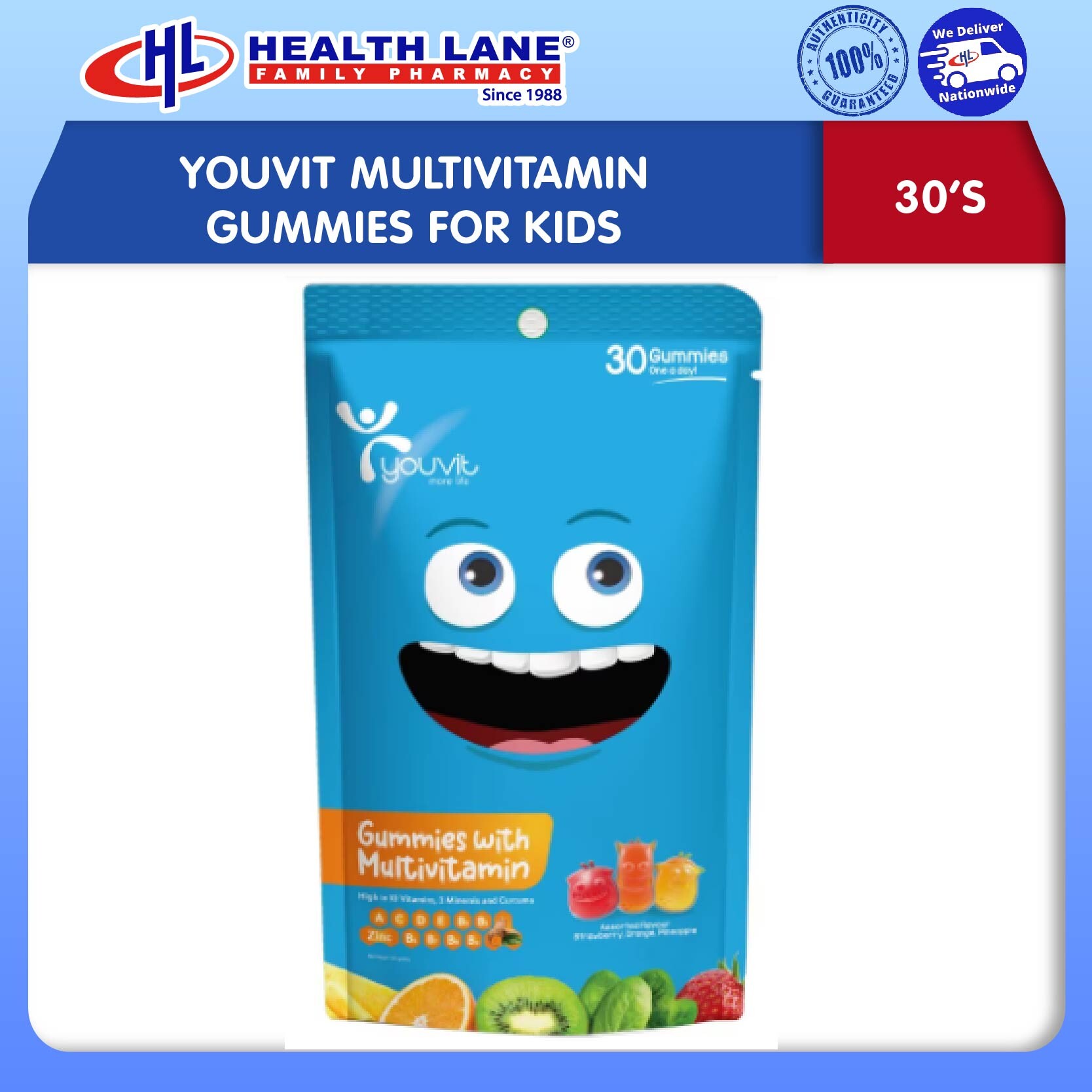 YOUVIT MULTIVITAMIN GUMMIES FORKANAK-KANAKS (30'S)